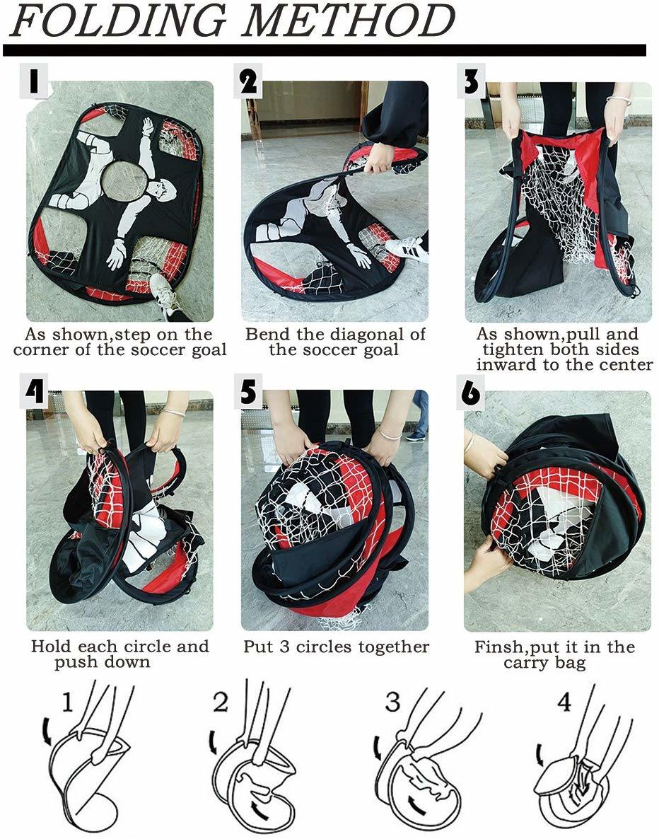 Foldable Pop-up Soccer Goal Outdoor Portable Children's Soccer Net, Portable Kids Soccer Net, Kids Soccer Goal Perfect for Indoor & Outdoor Sports and Practice - WoodPoly.com