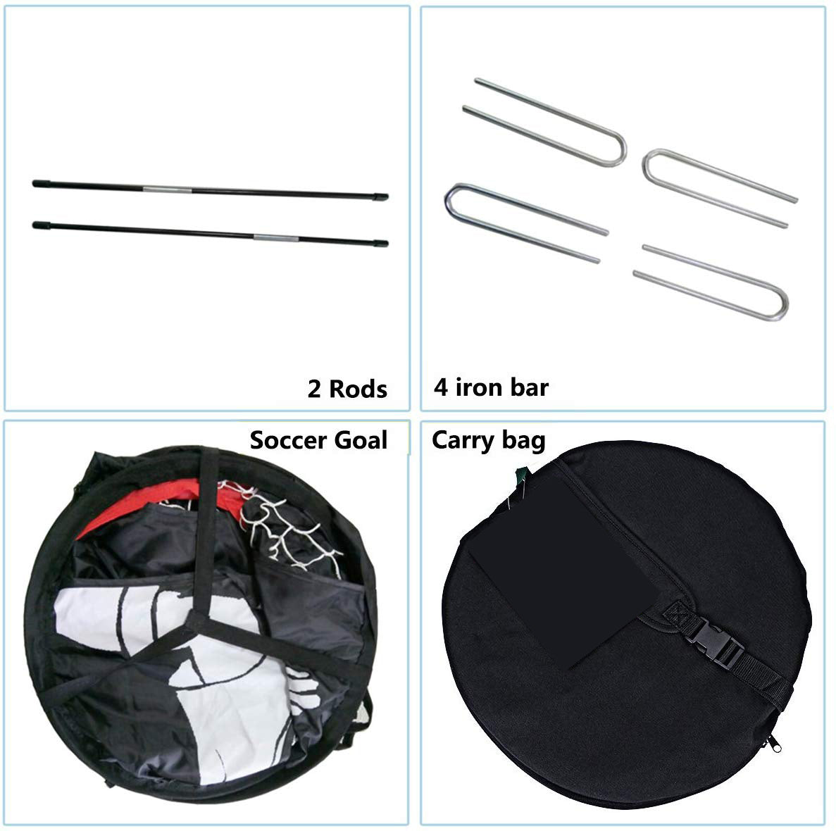 Foldable Pop-up Soccer Goal Outdoor Portable Children's Soccer Net, Portable Kids Soccer Net, Kids Soccer Goal Perfect for Indoor & Outdoor Sports and Practice - WoodPoly.com