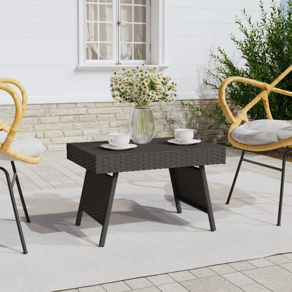 Foldable Side Table Black 23.6
