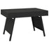Foldable Side Table Black 23.6"x15.7"x15" Poly Rattan