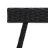 Foldable Side Table Black 23.6"x15.7"x15" Poly Rattan