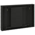 Foldable Side Table Black 23.6"x15.7"x15" Poly Rattan