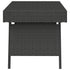 Foldable Side Table Black 23.6"x15.7"x15" Poly Rattan
