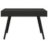 Foldable Side Table Black 23.6"x15.7"x15" Poly Rattan
