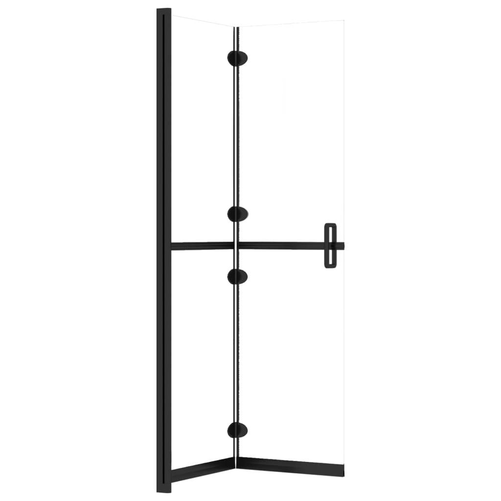 Foldable Walk-in Shower Wall Transparent ESG Glass 31.5