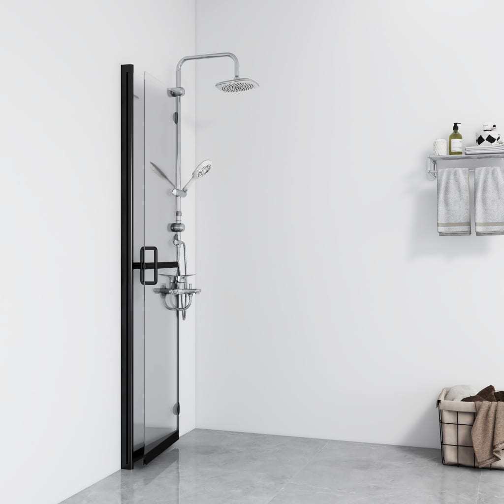Foldable Walk-in Shower Wall Transparent ESG Glass 43.3