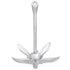 Folding Anchor Silver 5.5 lb Malleable Iron