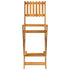 Folding Patio Bar Stools 2 pcs Solid Wood Acacia
