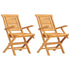 Folding Patio Chairs 2 pcs 22"x24.8"x35.4" Solid Wood Teak