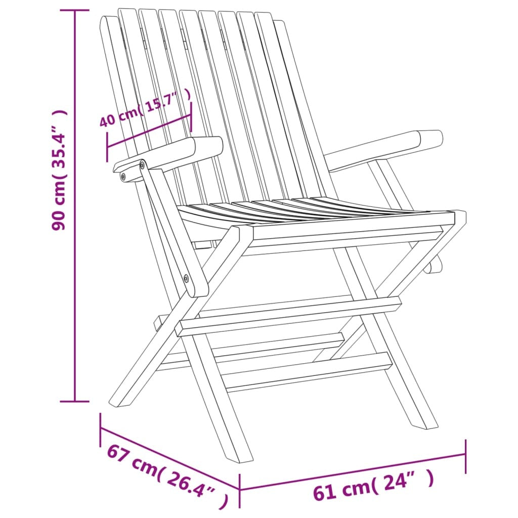 Folding Patio Chairs 2 pcs 24