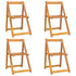 Folding Patio Chairs 4 pcs Solid Wood Acacia