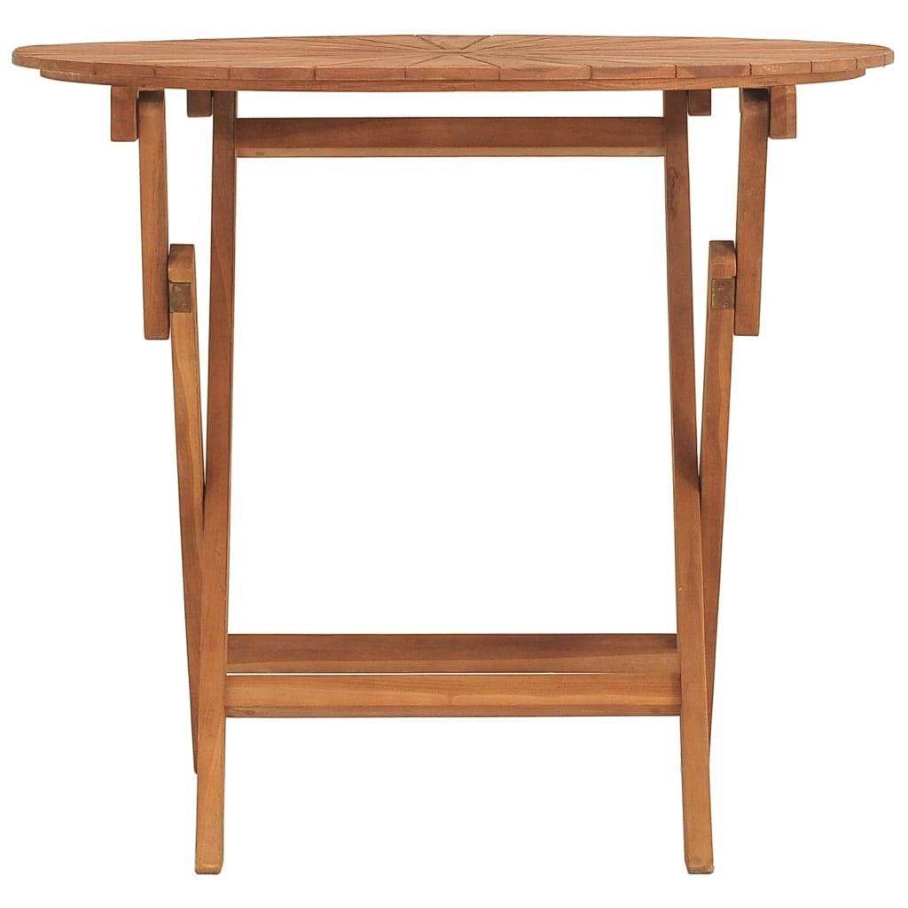 Folding Patio Table Ø 33.5"x29.5" Solid Wood Teak