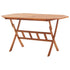 Folding Patio Table 53.1"x33.5"x29.5" Solid Wood Acacia