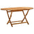 Folding Patio Table 63"x33.5"x29.5" Solid Wood Acacia
