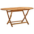 Folding Patio Table 63"x33.5"x29.5" Solid Wood Acacia