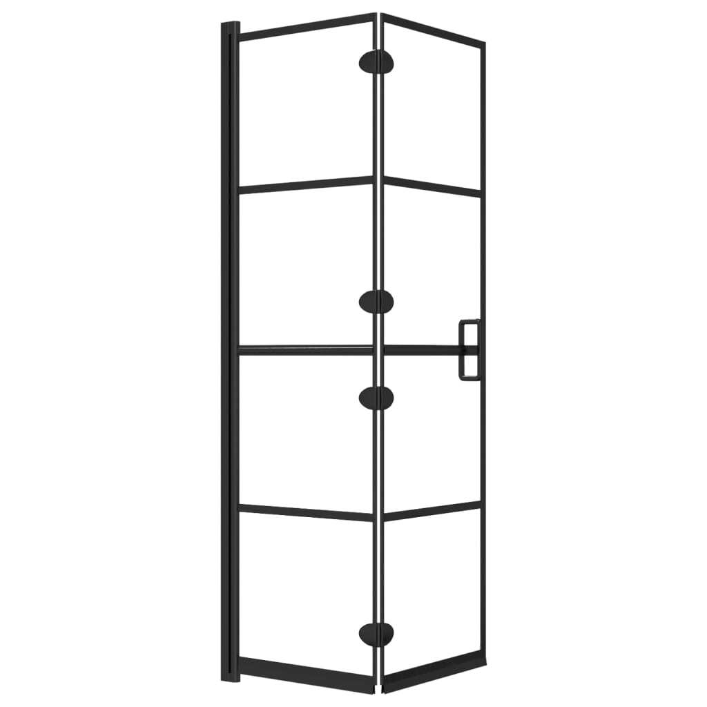 Folding Shower Enclosure ESG 31.5"x55.1" Black