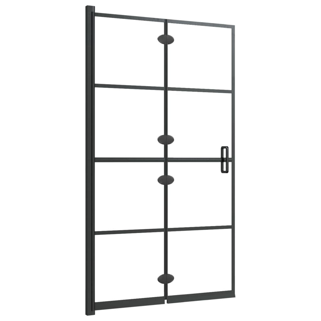 Folding Shower Enclosure ESG 31.5"x55.1" Black