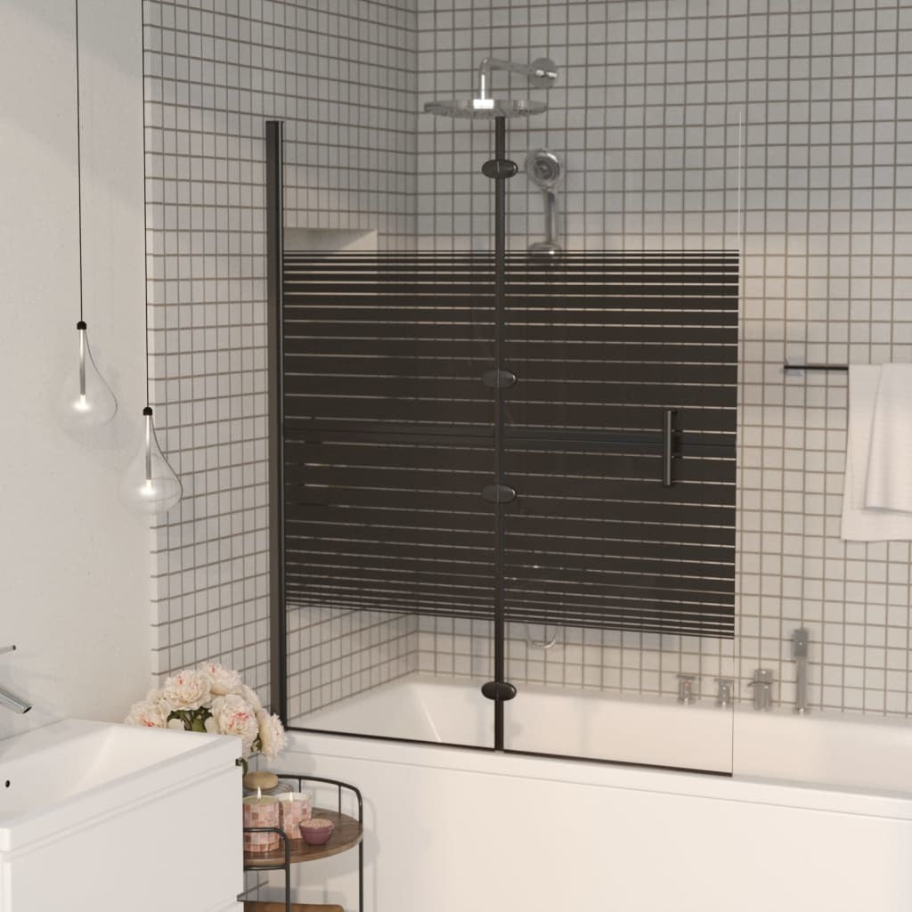 Folding Shower Enclosure ESG 39.4"x55.1" Black