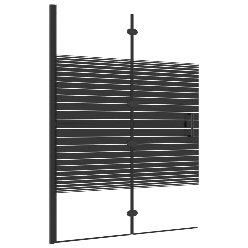 Folding Shower Enclosure ESG 39.4"x55.1" Black