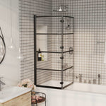 Folding Shower Enclosure ESG 47.2"x55.1" Black