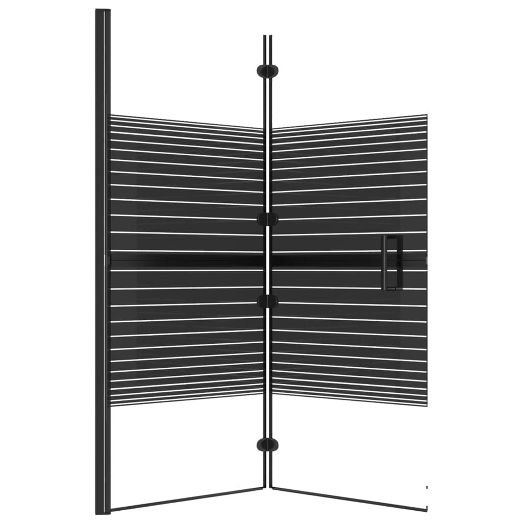 Folding Shower Enclosure ESG 47.2"x55.1" Black