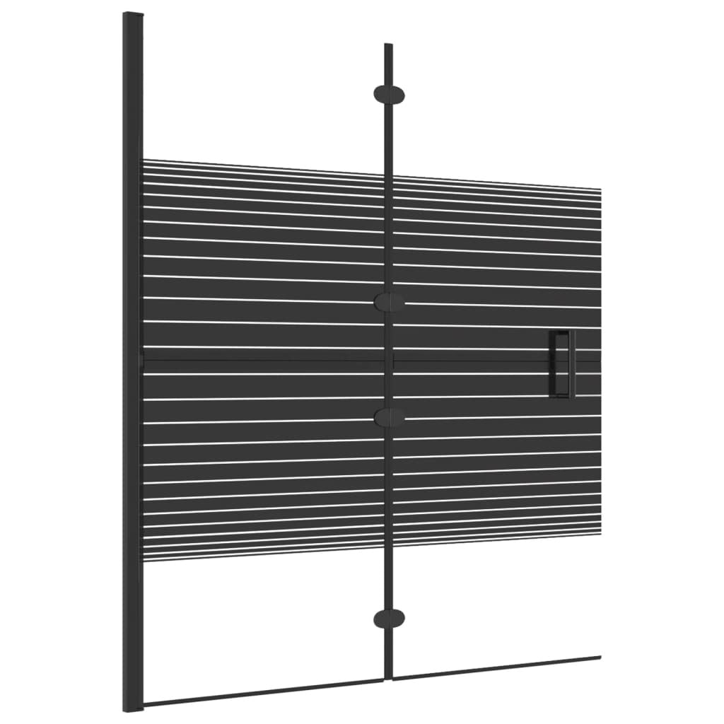 Folding Shower Enclosure ESG 47.2"x55.1" Black