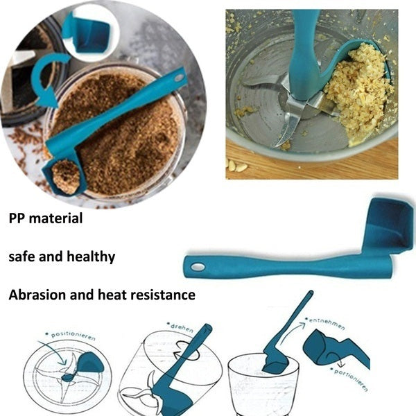 Food Processor Spatula for Thermomix Rotating Scraper for Pots Wall Food Removal Collection and Processing Tools Kitchen Utensil - WoodPoly.com