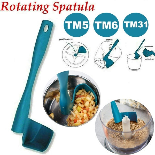 Food Processor Spatula for Thermomix Rotating Scraper for Pots Wall Food Removal Collection and Processing Tools Kitchen Utensil - WoodPoly.com