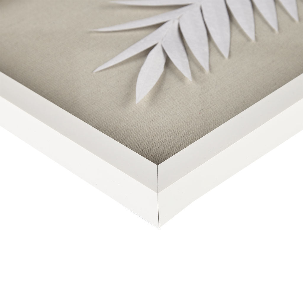 Framed Rice Paper Palm Leaves 3-piece Shadowbox Wall Decor Set