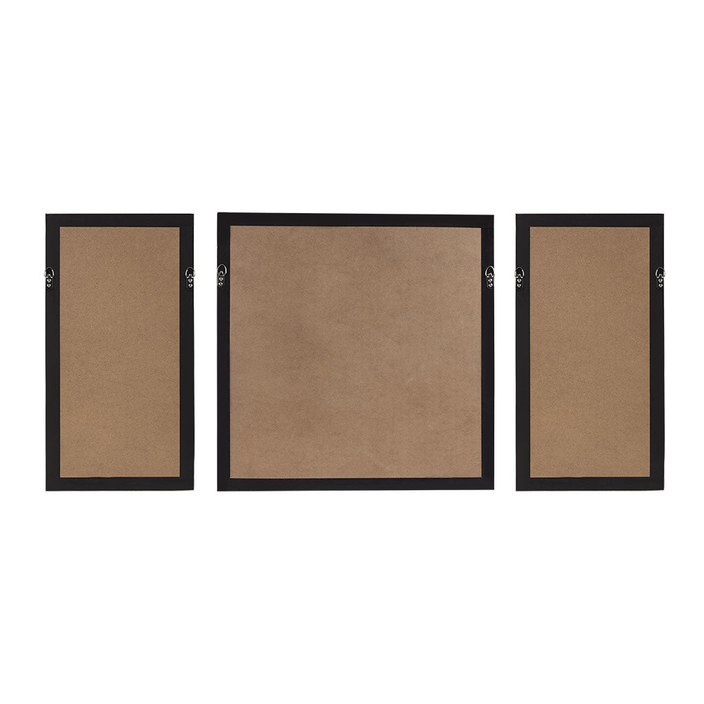 Framed Rice Paper Palm Leaves 3-piece Shadowbox Wall Decor Set