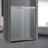 Frameless Sliding Glass Shower Doors 60" Width x 76"Height with 3/8"(10mm) Clear Tempered Glass, Brushed Nickel Finish, Big Rollers, Square Rail, Self-cleaning coating on both sides