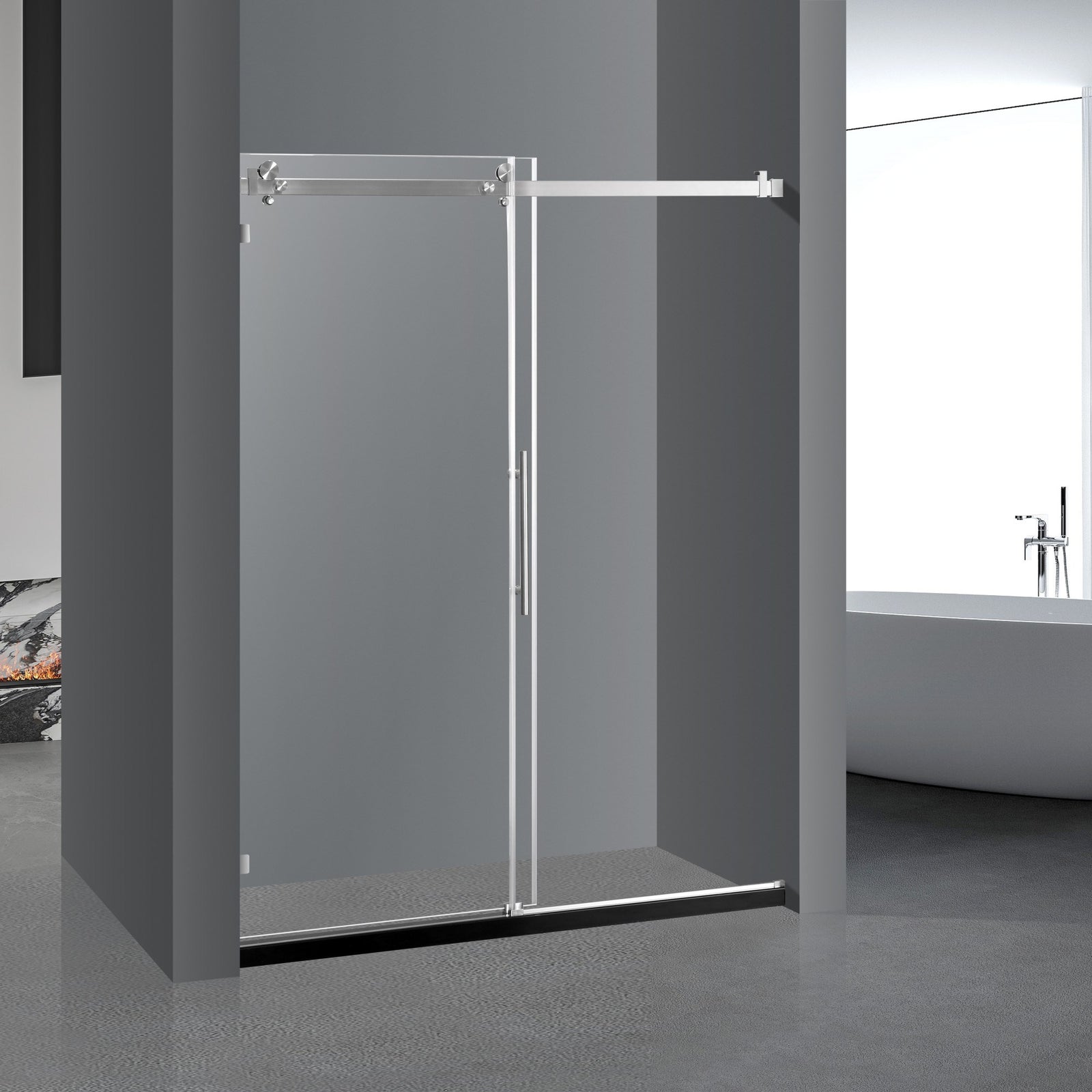 Frameless Sliding Glass Shower Doors 60