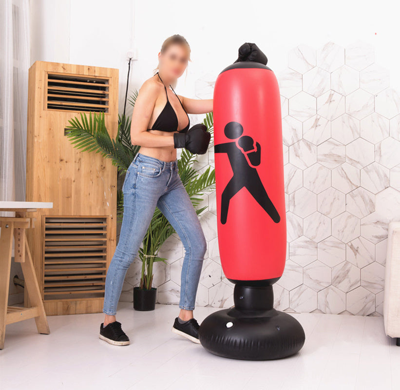 Free Standing Inflatable Punching Bag, Adults Teenage Fitness Sport Stress Relief Boxing Target, Heavy Training Bag - WoodPoly.com