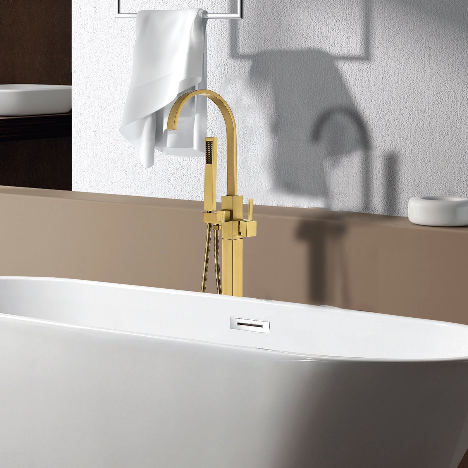 Freestanding Bathtub Faucet with Hand Shower