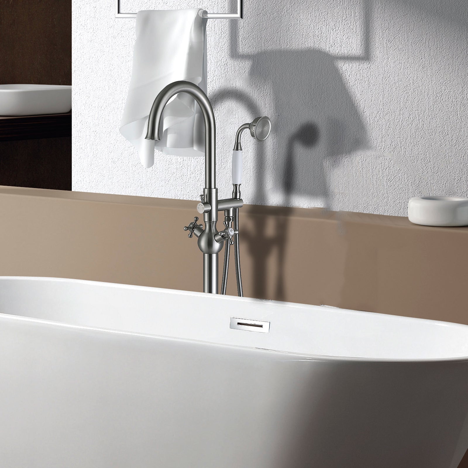 Freestanding Bathtub Faucet with Hand Shower