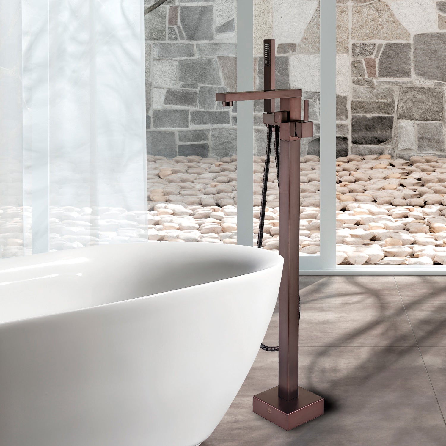 Freestanding Bathtub Faucet with Hand Shower