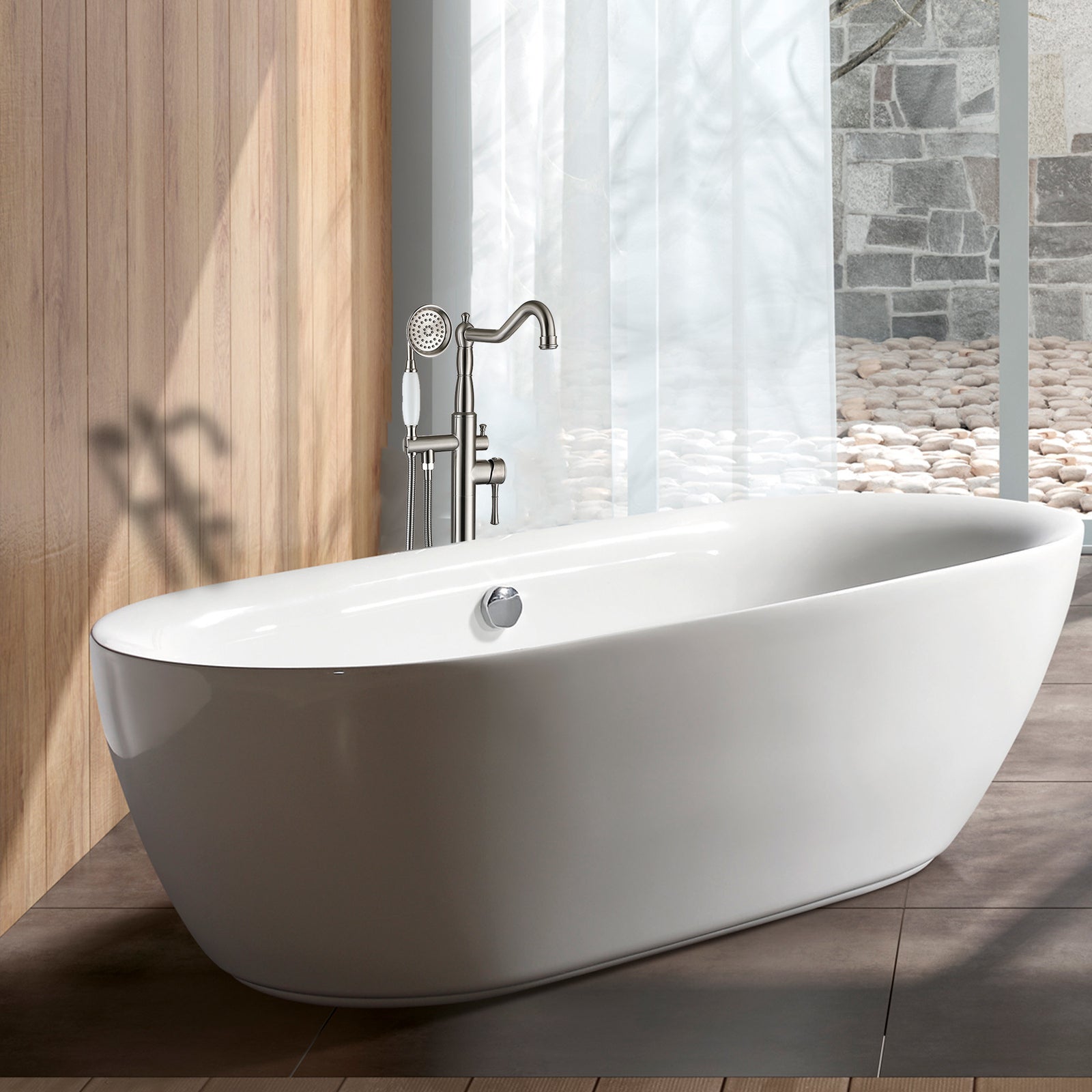 Freestanding Bathtub Faucet with Hand Shower
