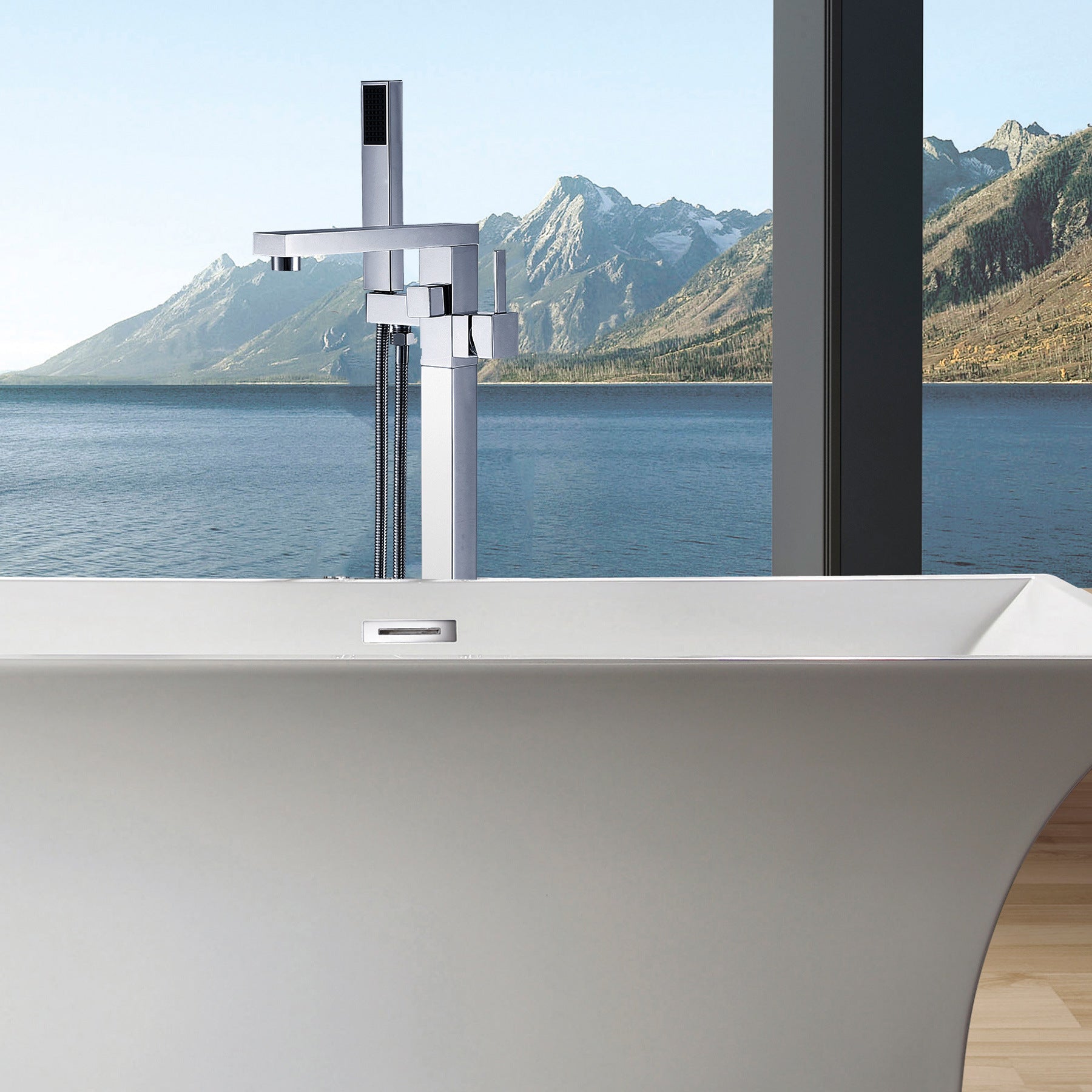 Freestanding Bathtub Faucet with Hand Shower