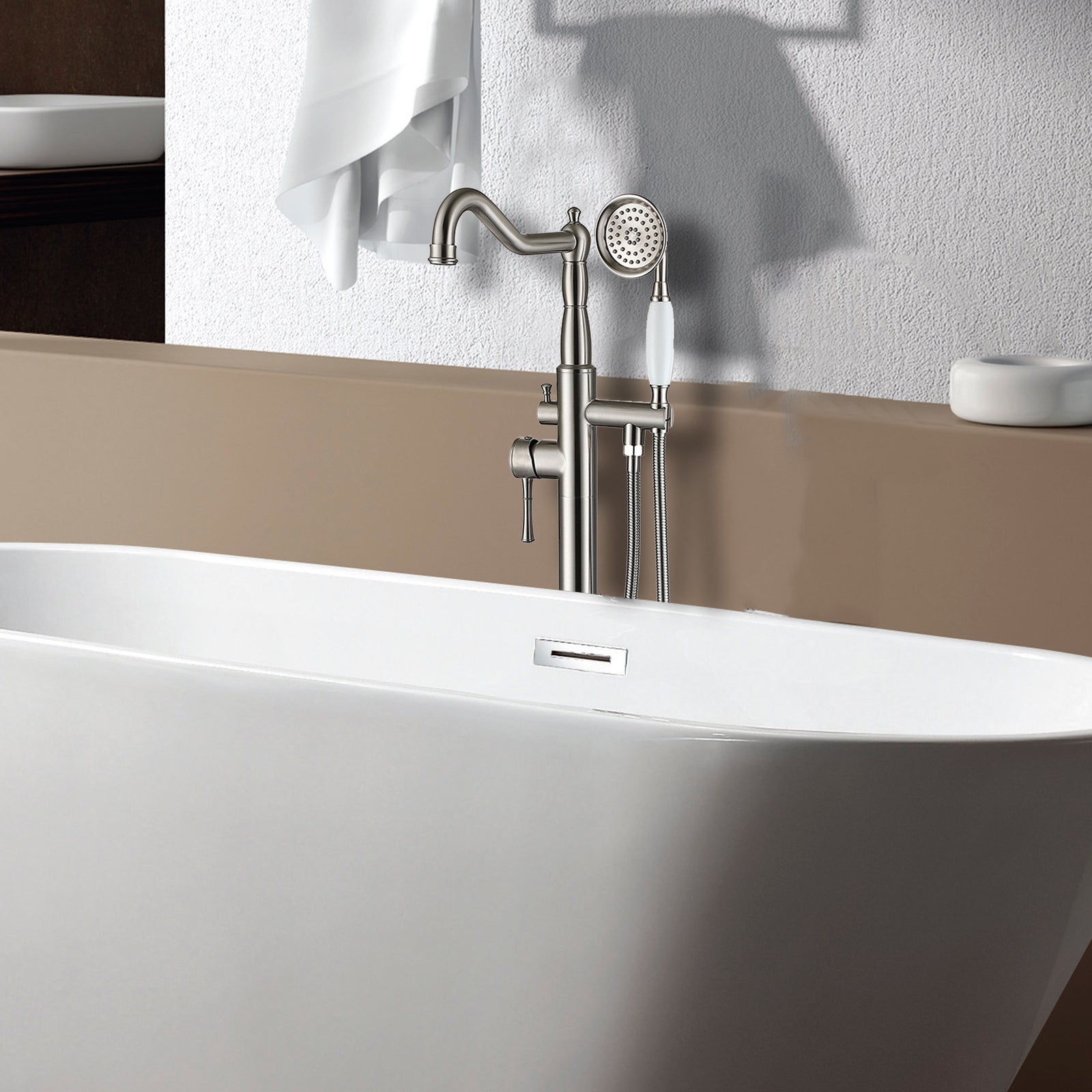 Freestanding Bathtub Faucet with Hand Shower