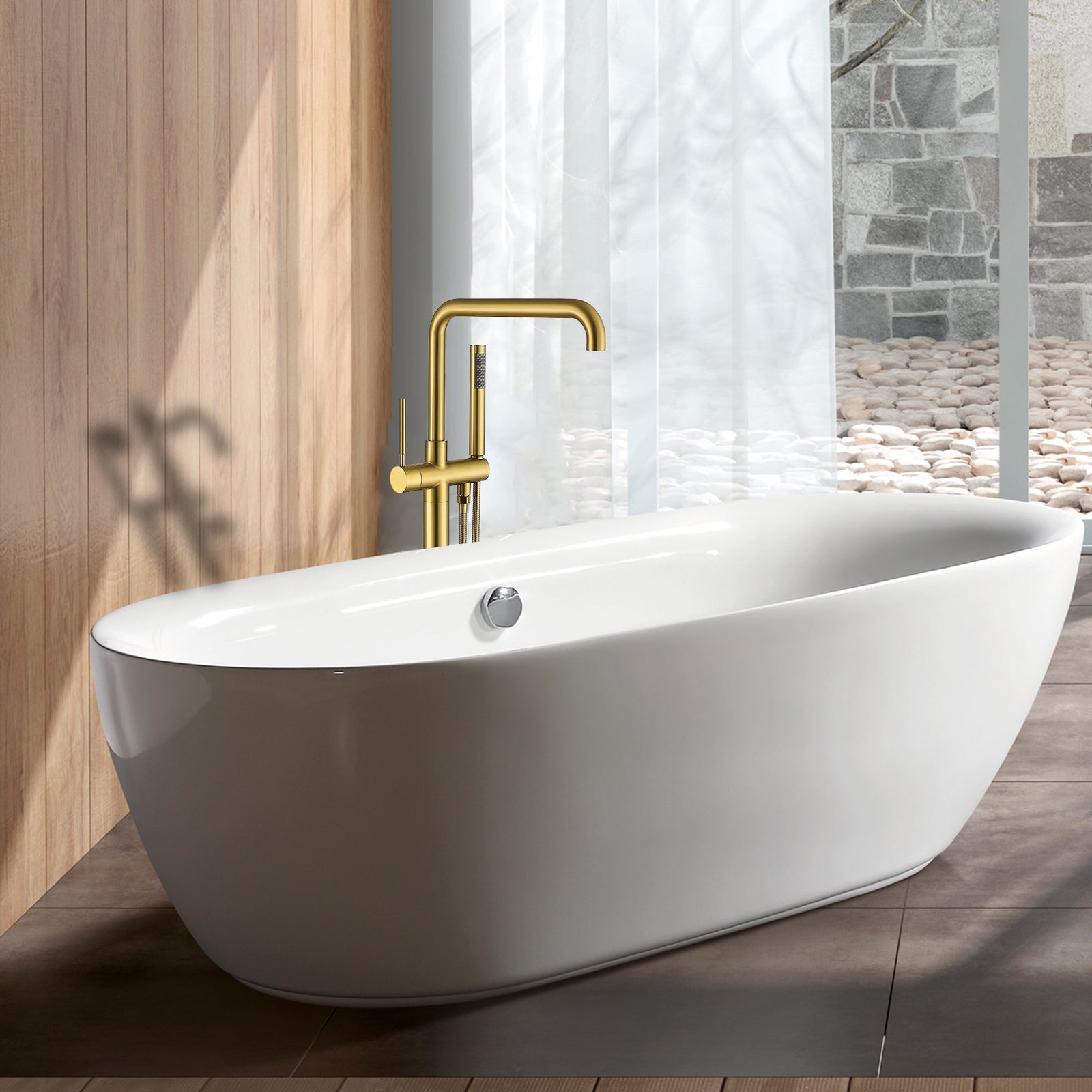 Freestanding Bathtub Faucet with Hand Shower