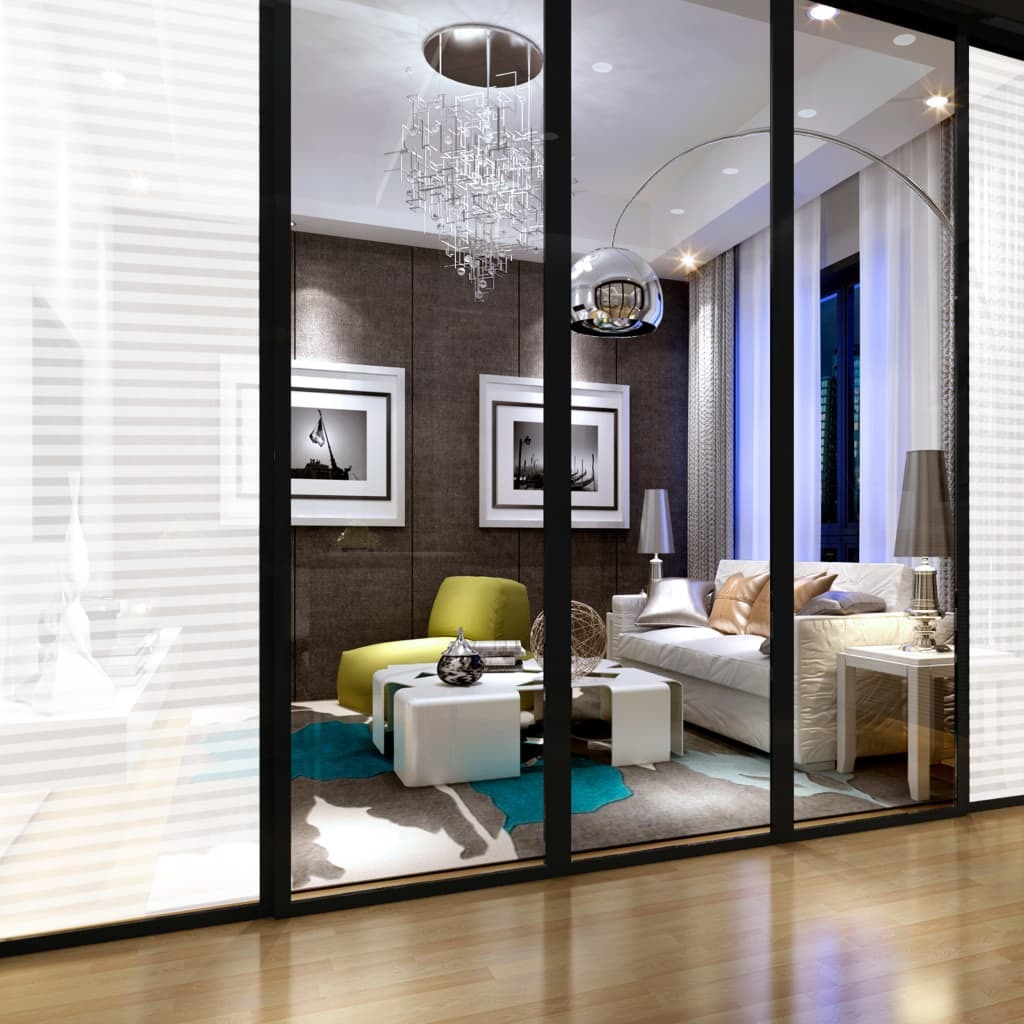 Frosted Privacy Window Film Adhesive Stripes 3'x32.8'