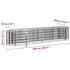 Gabion Raised Bed Galvanized Iron 102.4"x19.7"x19.7"