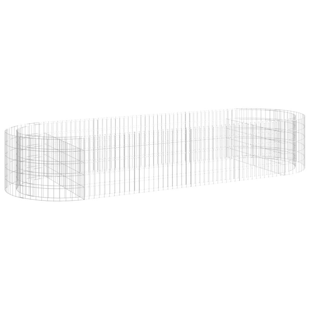 Gabion Raised Bed Galvanized Iron 118.1"x39.4"x19.7"