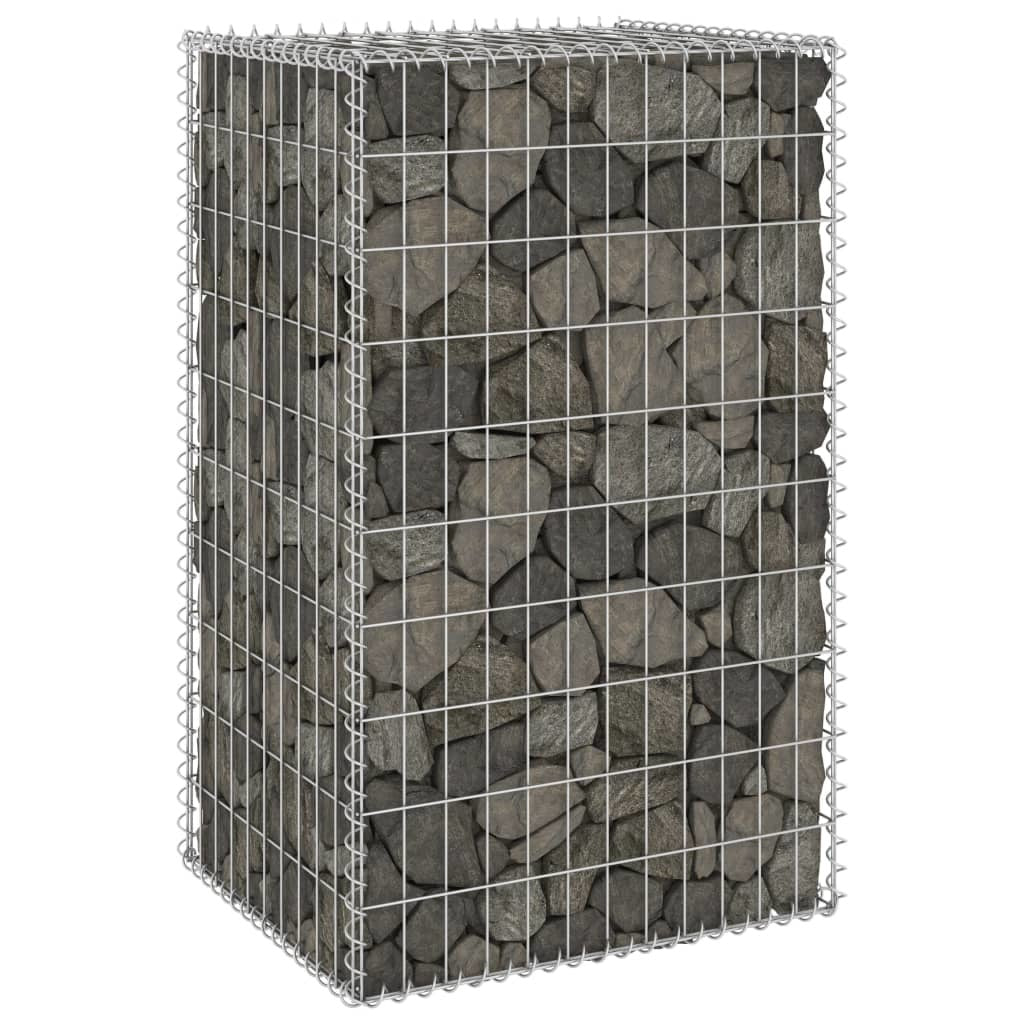 Gabion Wall with Covers Galvanized Steel 23.6"x19.7"x39.4" - WoodPoly.com