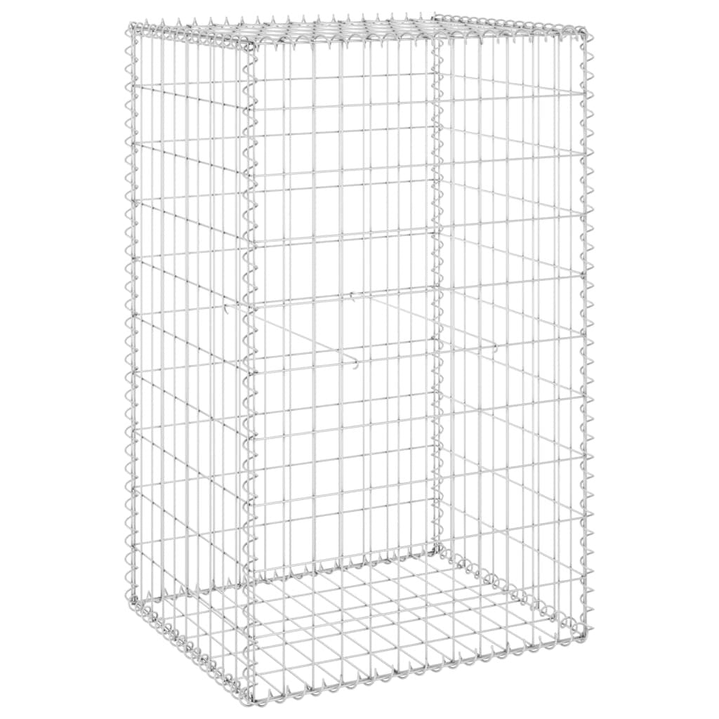 Gabion Wall with Covers Galvanized Steel 23.6"x19.7"x39.4" - WoodPoly.com