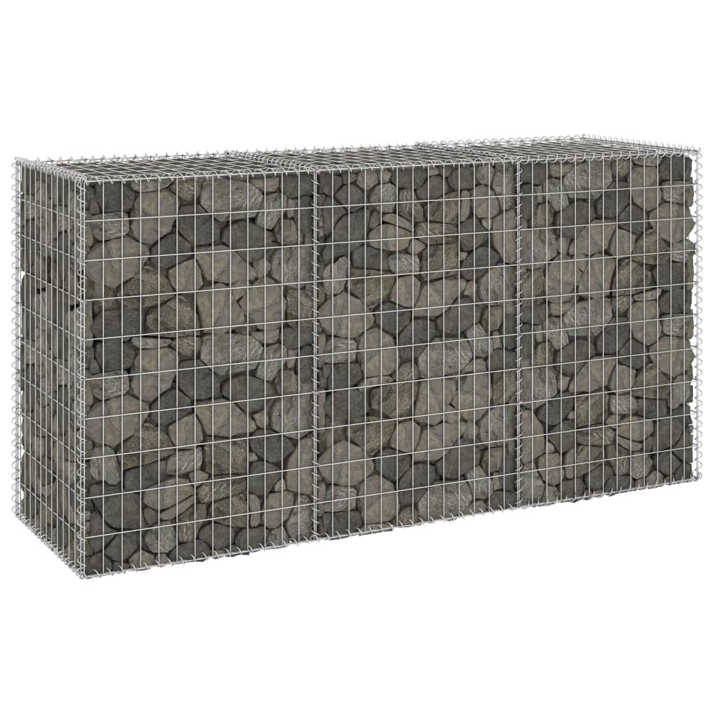 Gabion Wall with Covers Galvanized Steel 78.7