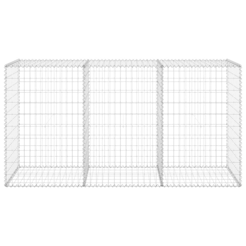 Gabion Wall with Covers Galvanized Steel 78.7"x23.6"x39.4" - WoodPoly.com