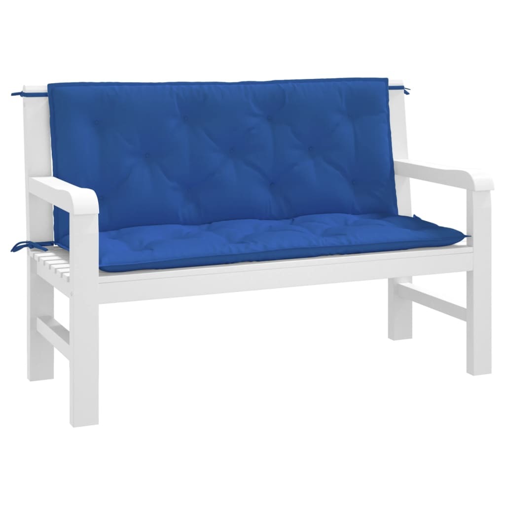 Garden Bench Cushions 2pcs Blue 47.2"x19.7"x2.8" Oxford Fabric - WoodPoly.com