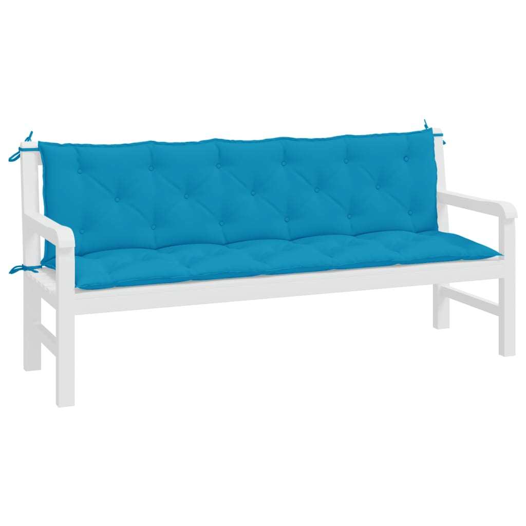 Garden Bench Cushions 2pcs Light Blue 70.9"x19.7"x2.8" Oxford Fabric - WoodPoly.com