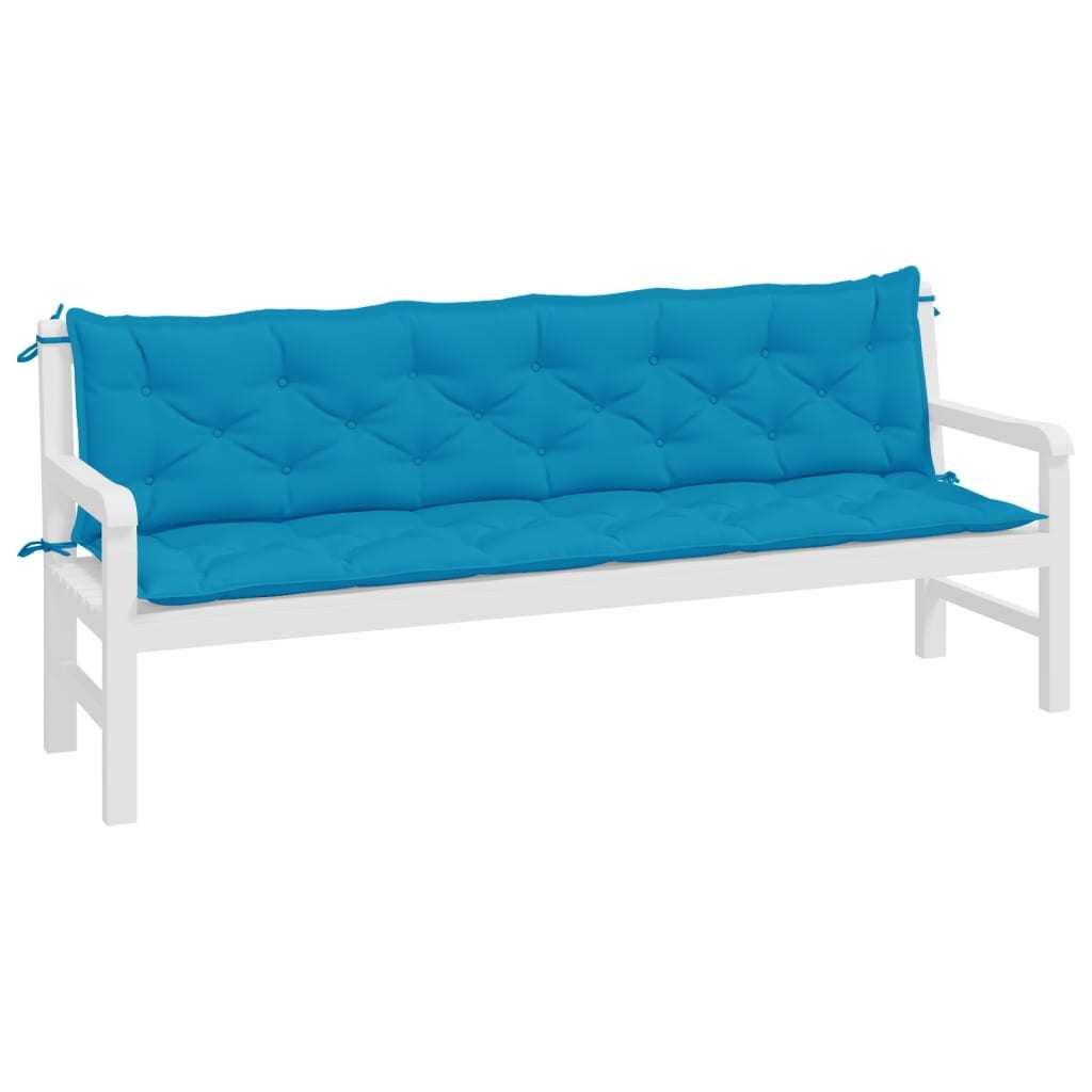 Garden Bench Cushions 2pcs Light Blue 78.7"x19.7"x2.8" Oxford Fabric - WoodPoly.com